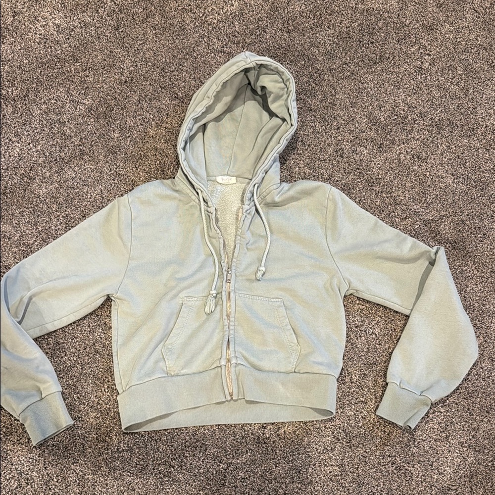 Light green John Galt Hooded zip-up
